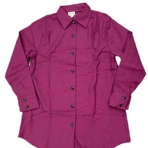 Lularoe ABIGAIL Shirt With Pockets Medium NWT Magenta XS *Outdoors Collection*